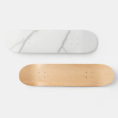 Wit Marmer Persoonlijk Skateboard (Horizontaal)