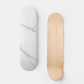 Wit Marmer Persoonlijk Skateboard (Voorkant)