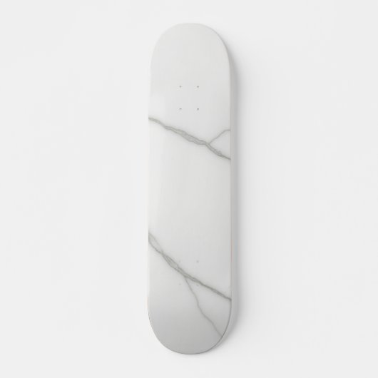 Wit Marmer Persoonlijk Skateboard (Voorkant)