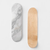 Wit Marmer Persoonlijk Skateboard (Voorkant)