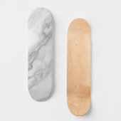 Wit Marmer Persoonlijk Skateboard (Voorkant)