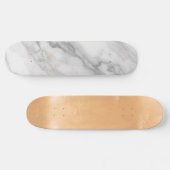 Wit Marmer Persoonlijk Skateboard (Horizontaal)