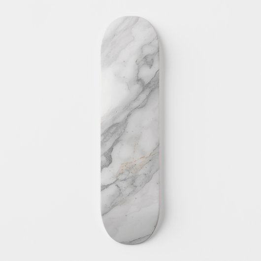 Wit Marmer Persoonlijk Skateboard (Voorkant)