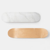 Wit Marmer Persoonlijk Skateboard (Horizontaal)