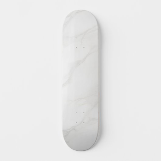 Wit Marmer Persoonlijk Skateboard (Voorkant)