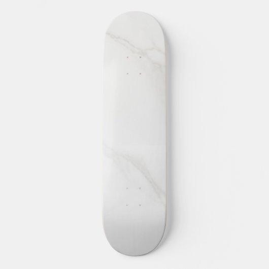 Wit Marmer Persoonlijk Skateboard (Voorkant)