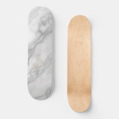 Wit Marmer Persoonlijk Skateboard (Voorkant)