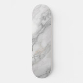 Wit Marmer Persoonlijk Skateboard (Voorkant)