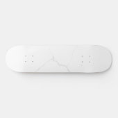 Wit Marmer Persoonlijk Skateboard (Horizontaal)