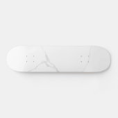 Wit Marmer Persoonlijk Skateboard (Horizontaal)