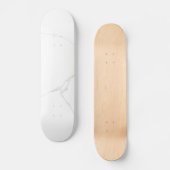 Wit Marmer Persoonlijk Skateboard (Voorkant)