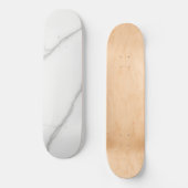 Wit Marmer Persoonlijk Skateboard (Voorkant)