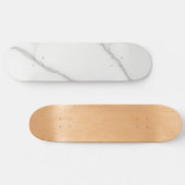 Wit Marmer Persoonlijk Skateboard (Horizontaal)