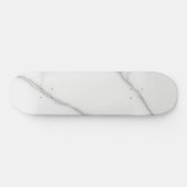Wit Marmer Persoonlijk Skateboard (Horizontaal)