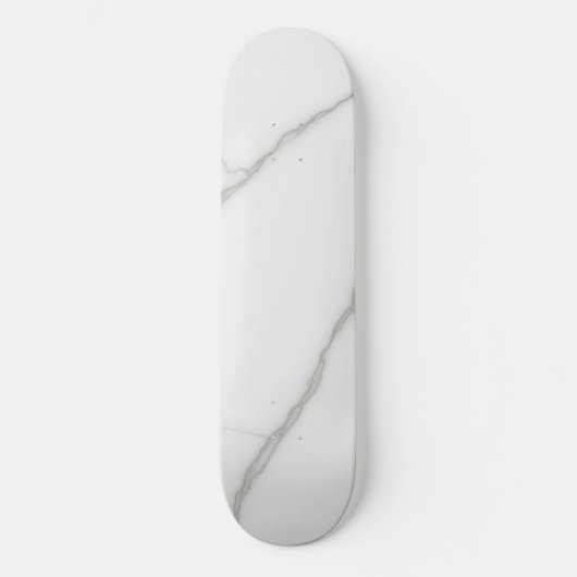 Wit Marmer Persoonlijk Skateboard (Voorkant)