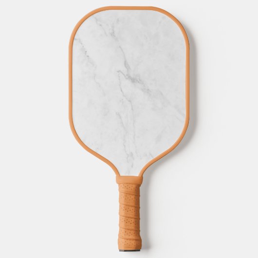 Wit Marmer Pickleball Paddle (Voorkant)