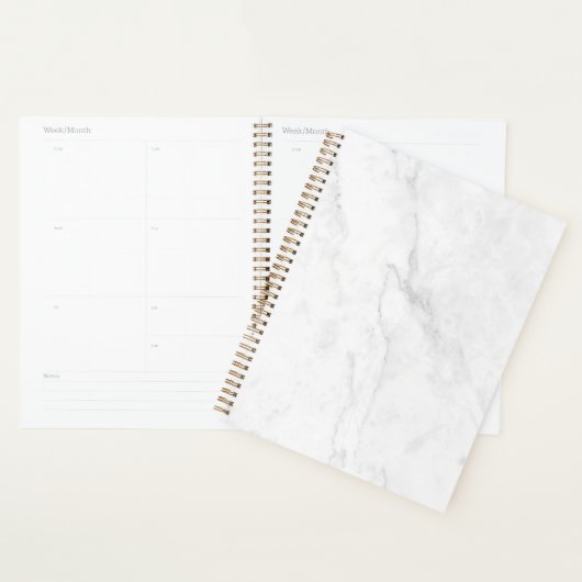 Wit Marmer Planner (Display)
