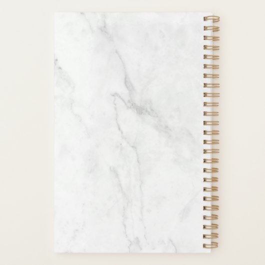 Wit Marmer Planner (Achterkant)