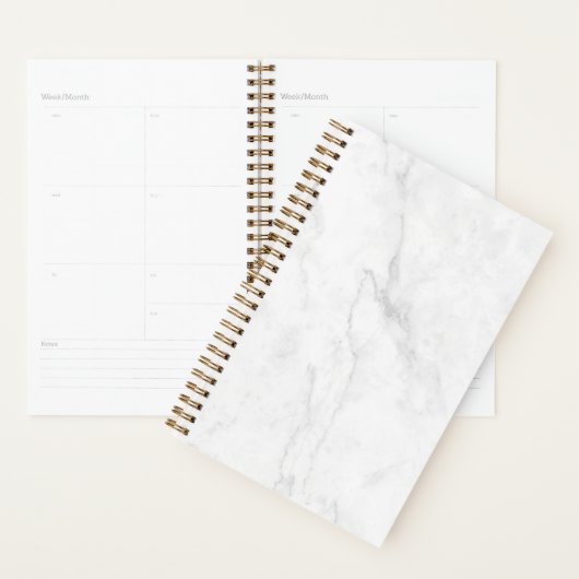 Wit Marmer Planner (Display)