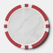 Wit Marmer Poker Chips (Voorkant)