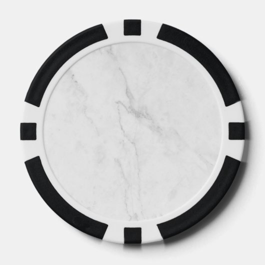 Wit Marmer Poker Chips (Voorkant)