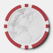 Wit Marmer Poker Chips (Voorkant)