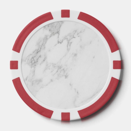 Wit Marmer Poker Chips (Voorkant)
