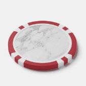 Wit Marmer Poker Chips (Enkel)