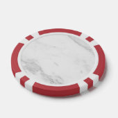Wit Marmer Poker Chips (Enkel)