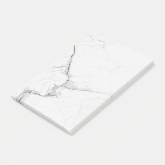 Wit Marmer Post-it® Notes (Schuin)