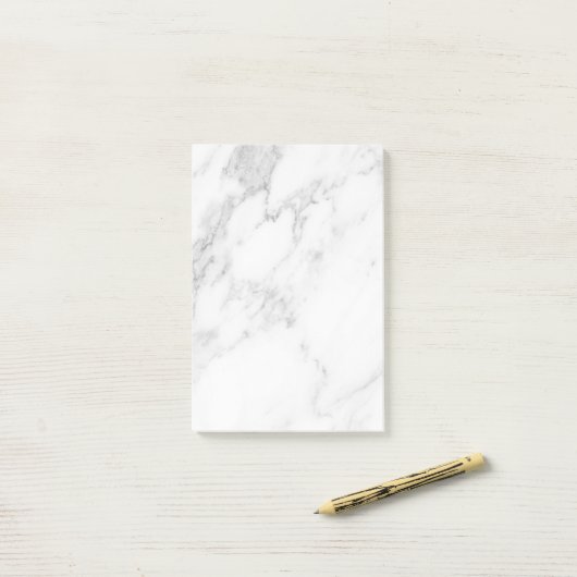 Wit Marmer Post-it® Notes (Op bureau)
