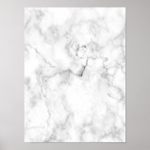 Wit marmer poster