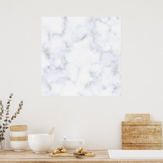 Wit Marmer Poster (Keuken)