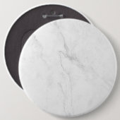 Wit Marmer Ronde Button 6,0 Cm (Voorkant /achterkant)