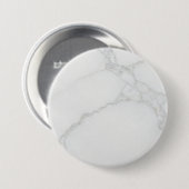 Wit Marmer Ronde Button 7,6 Cm (Voorkant /achterkant)