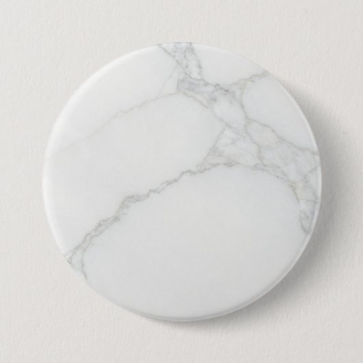 Wit Marmer Ronde Button 7,6 Cm (Voorkant)