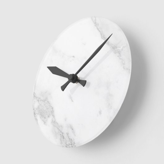 Wit Marmer Ronde Klok (Hoek)