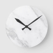 Wit Marmer Ronde Klok (Voorkant)