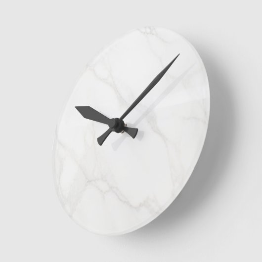Wit Marmer Ronde Klok (Hoek)