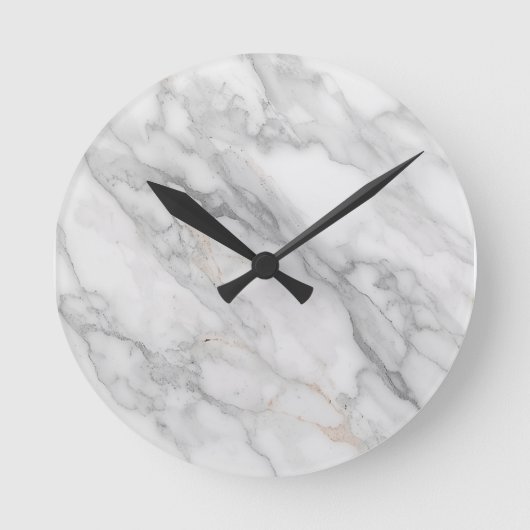 Wit Marmer Ronde Klok (Voorkant)