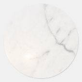 Wit marmer ronde sticker (Voorkant)