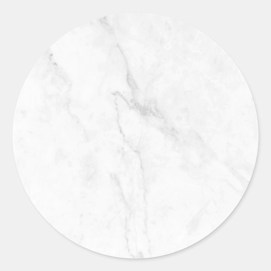 Wit Marmer Ronde Sticker (Voorkant)
