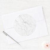 Wit Marmer Ronde Sticker (Envelop)