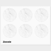 Wit Marmer Ronde Sticker (Vel)