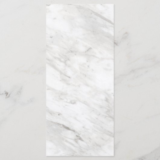 Wit Marmer & Roos Goud Elegant Bruiloft Menu (Achterkant)