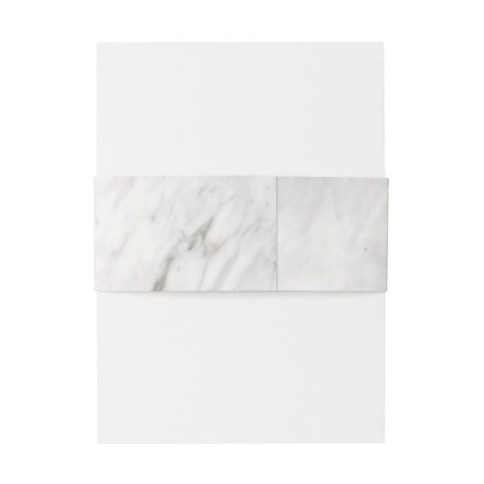 Wit Marmer & Roos Goud Elegant Bruiloft Monogram Uitnodigingen Wikkel (Achterkant Voorbeeld)