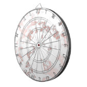 wit, marmer, roos goud, modern, chic, mooi, dartbord (Voorkant Rechts)