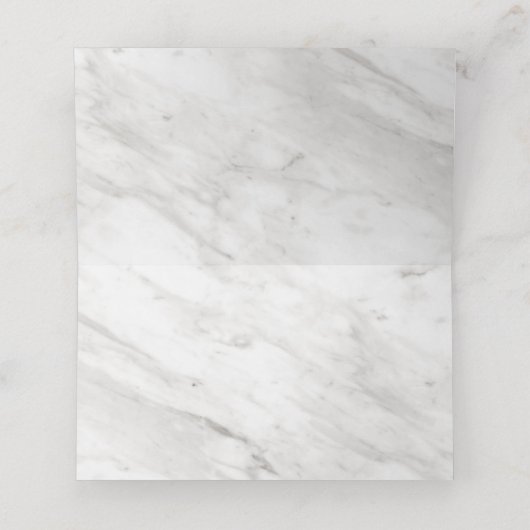 Wit Marmer & Roos Goud Modern Tafelnummer Plaatskaartje (Binnenkant ongevouwen)