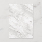 Wit Marmer & Roos Goud Modern Trouwdetails Informatiekaartje (Achterkant)