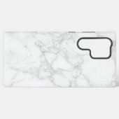 Wit Marmer Samsung Galaxy Hoesje (Achterkant horizontaal)